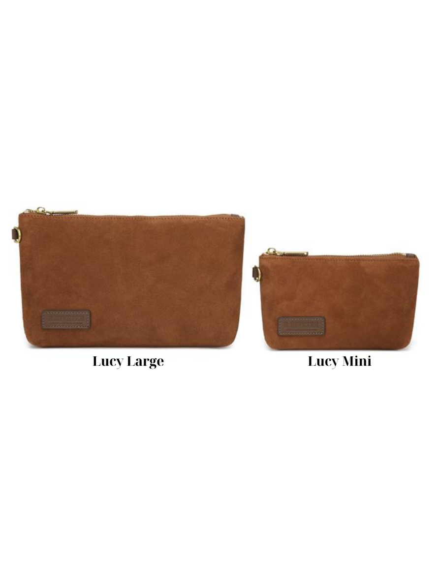 Lucy Large Zipper Pouch | Black Washed Canvas